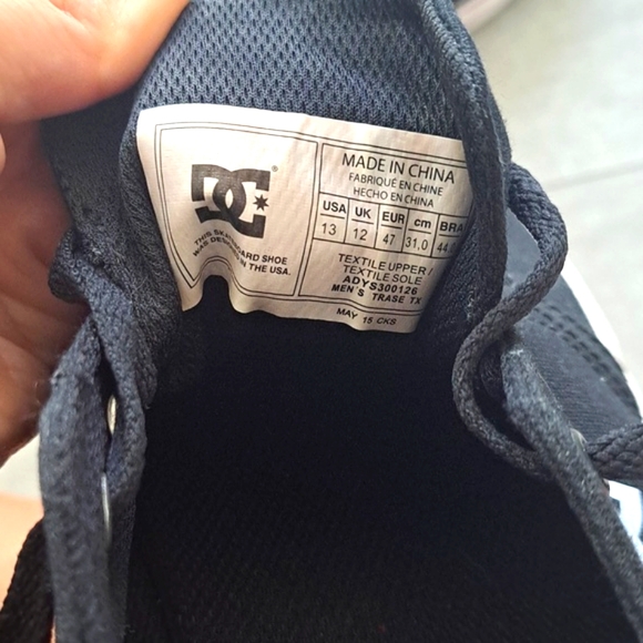 DC Men's Trase Tx Skateboard Shoes ADYS300126 Size 13 Low Top Black. - Picture 8 of 9